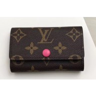 Louis Vuitton 6 Key Holder Monogram Canvas Rose