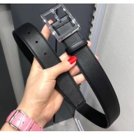 Prada Width 3.4cm Leather Belt