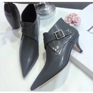 Dior Heel 4.5cm Swing Ankle Boots Gray with Buckle 2019