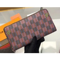 Louis Vuitton Zippy Wallet Damier LV Pop Pink