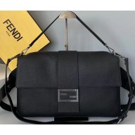 Fendi Romano Leather Extra Large Baguette Belt Bag Black 2019