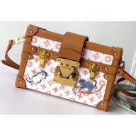 Louis Vuitton Petite Malle Bag Catogram Brown/White 2019