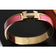 Hermes Crystal Clic H Narrow Bracelet Yellow Gold H15