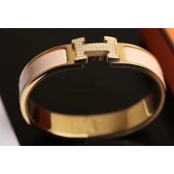 Hermes Crystal Clic H Narrow Bracelet Yellow Gold H21