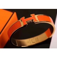 Hermes Clic H Narrow Bracelet Orange/Yellow Gold