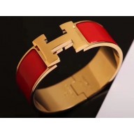 Hermes Clic Clac H Wide Bracelet Red/Yellow Gold