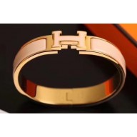 Hermes Clic H Narrow Bracelet Nude/Yellow Gold