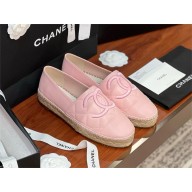 Chanel Lambskin Espadrilles G46313 LIGHT PINK 2025