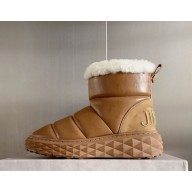 Jimmy Choo  Xan Black Nappa Leather Boots rattan mix 1105-2024