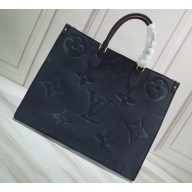 Louis Vuitton Monogram Empreinte Onthego Tote Bag Navy Blue 2019