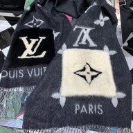 Louis Vuitton Cold Reykjavik Scarf M74353 Black 191x46cm 2019