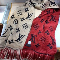 Louis Vuitton Logomania Duo Scarf M73886 Beige 39x180cm 2019