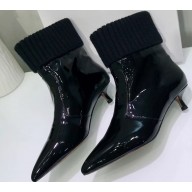 Dior Heel 3.5cm Beat Low Boots in Black Brushed Calfskin 2019