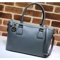 Gucci Interlocking G Charm Leather Tote Bag 449659 Gray