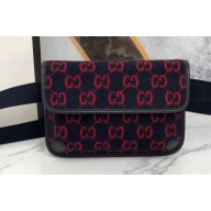 Gucci GG Wool Belt Bag 598181 Dark Blue 2019