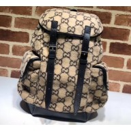 Gucci Small GG Wool Backpack Bag 598184 Beige 2019