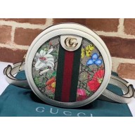 Gucci Web Ophidia GG Flora Print Mini Backpack Bag 598661 White
