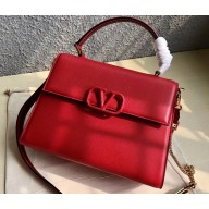 Valentino VSLING Grainy Calfskin Handbag Red 2019