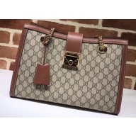 Gucci Padlock GG Canvas Medium Shoulder Bag 479197 Brown