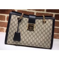Gucci Padlock GG Canvas Medium Shoulder Bag 479197 Black