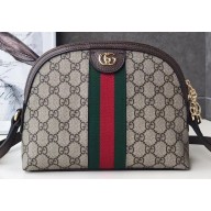 Gucci Web Ophidia GG Canvas Small Shoulder Bag 499621 Coffee