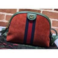 Gucci Web Ophidia Suede Leather Small Shoulder Bag 499621 Orange