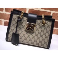 Gucci Padlock GG Canvas Small Shoulder Bag 498156 Black
