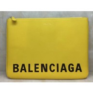 Balenciaga Ville Pouch Clutch Large Bag Yellow