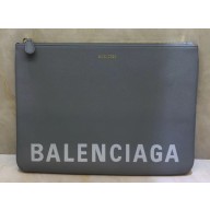 Balenciaga Ville Pouch Clutch Large Bag Gray