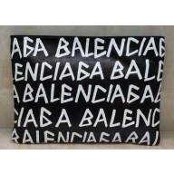 Balenciaga Classic Pouch Clutch Bag All Over Logo Black