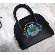 Balenciaga Ville Top Handle XXS Bag You Are The World Black