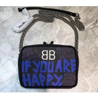 Balenciaga Graffiti BB Round Camera Bag Black/Multicolor