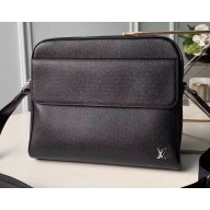 Louis Vuitton Alex Messenger PM Bag Taiga leather Black M30260