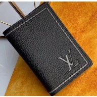 Louis Vuitton Taurillon leather Passport Cover M62089 Black