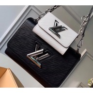 Louis Vuitton Epi Leather Twist MM Bag Set Black/White