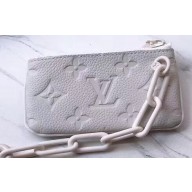 Louis Vuitton Monogram Taurillon Pochette Cle Key Pouch M67451 White