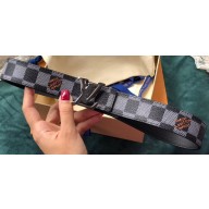 Louis Vuitton Width 3cm LV Initiales Belt Black/Gray/Silver