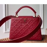 Louis Vuitton Monogram Flower Capucines BB Bag M55360 Red