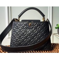 Louis Vuitton Monogram Flower Capucines BB Bag Black