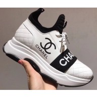 Chanel Quilting Logo Sneakers White 2020