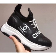 Chanel Quilting Logo Sneakers Black 2020
