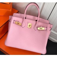 Hermes Birkin 25cm Bag Pink in Togo Leather With Gold Hardware