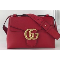 Gucci GG Marmont Leather Shoulder Bag 401173 Red