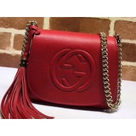 Gucci Soho Leather Chain Shoulder Bag 323190 Red