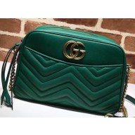 Gucci GG Marmont Medium Matelassé Shoulder Bag 443499 Green