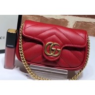 Gucci GG Marmont Matelassé Micro Bag 575161 Red