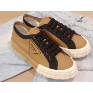 Prada Gabardine Fabric Low-top Sneakers Khaki 2020
