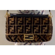 Fendi Mink FF Motif Large Baguette Bag 2019