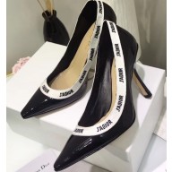 Dior Heel 9.5cm J'Adior Pumps in Patent Leather Black 2020