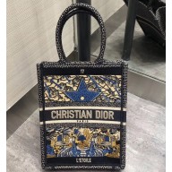 Dior Vertical Book Tote Bag Tarot Embroidered Canvas 2020